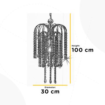 ONLI - Пендел PIOGGIA 1xE27/22W/230V хром