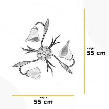 ONLI - Плафон ALGA 3xE14/6W/230V бронзов