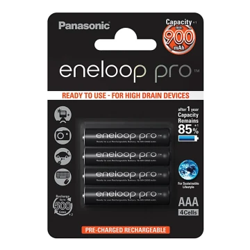 Panasonic Eneloop Pro BK-4HCDE/4BP - 4ks Акумулаторна батерия AAA Eneloop Pro NiMH/1
