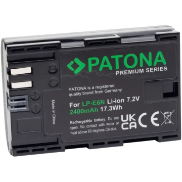 PATONA - Батерия Canon LP-E6N 2400mAh Li-Ion Premium 80D