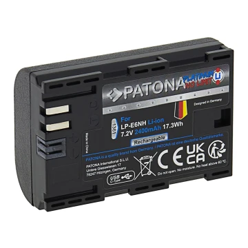 PATONA - Батерия Canon LP-E6NH 2400mAh Li-Ion Platinum USB-C