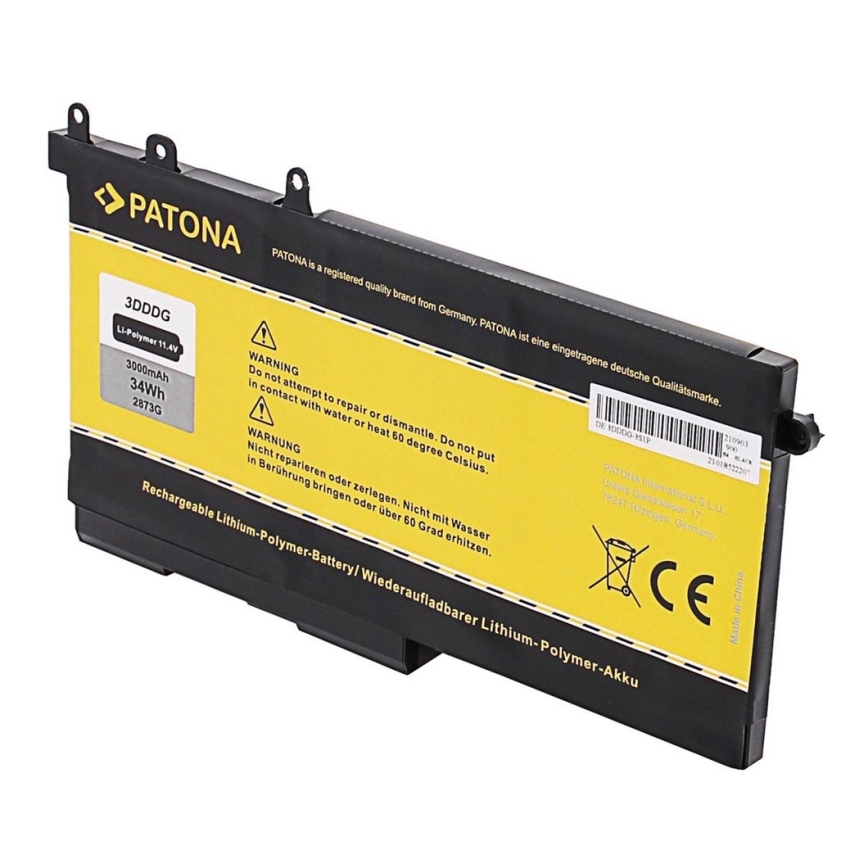 PATONA - Батерия DELL E5480/E5580 3000mAh Li-Pol 11,4V GJKNX