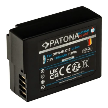 PATONA - Батерия Panasonic DMW-BLC12 1100mAh Li-Ion Platinum USB-C зареждане
