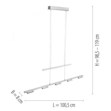 Paul Neuhaus 2446-55 - LED Димируем висящ полилей INIGO 5xLED/4W/230V