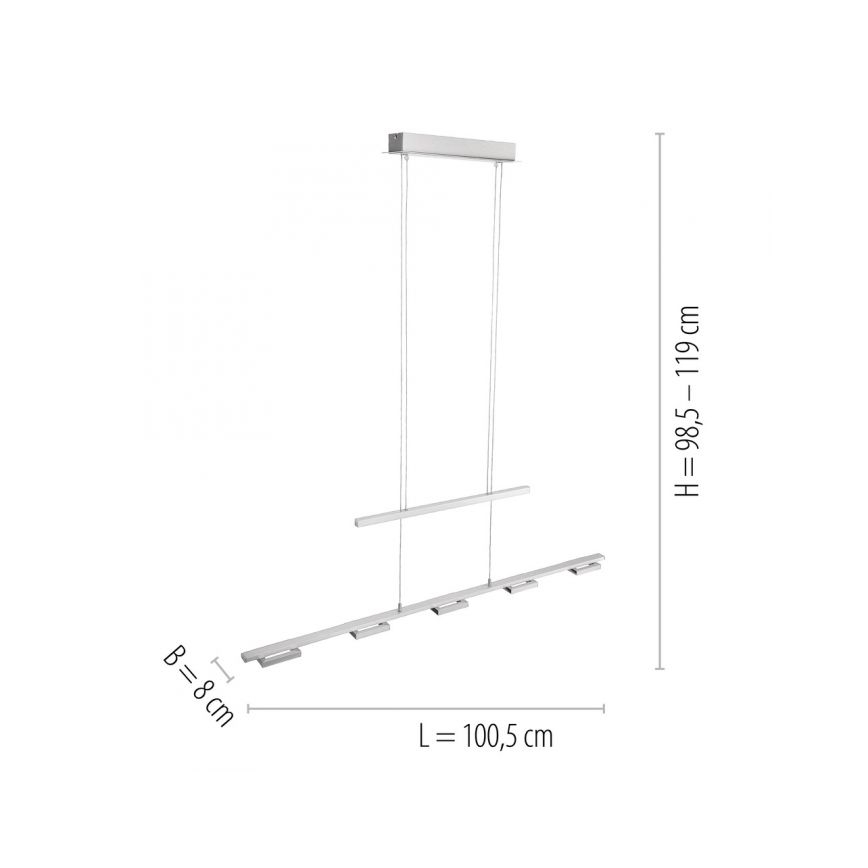 Paul Neuhaus 2446-55 - LED Димируем висящ полилей INIGO 5xLED/4W/230V