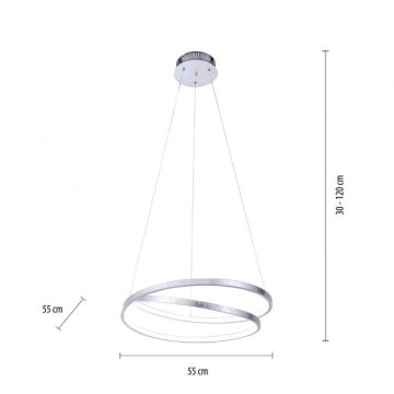 Paul Neuhaus 2472-21 - LED Димируем висящ полилей ROMAN LED/30W/230V хром