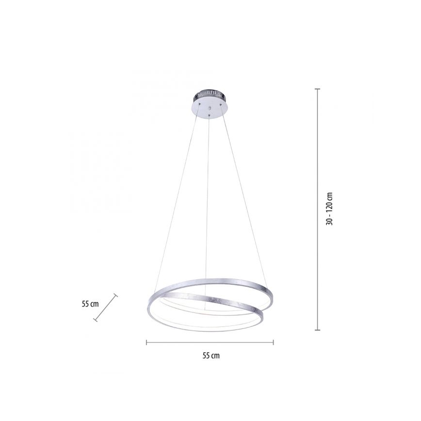 Paul Neuhaus 2472-21 - LED Димируем висящ полилей ROMAN LED/30W/230V хром