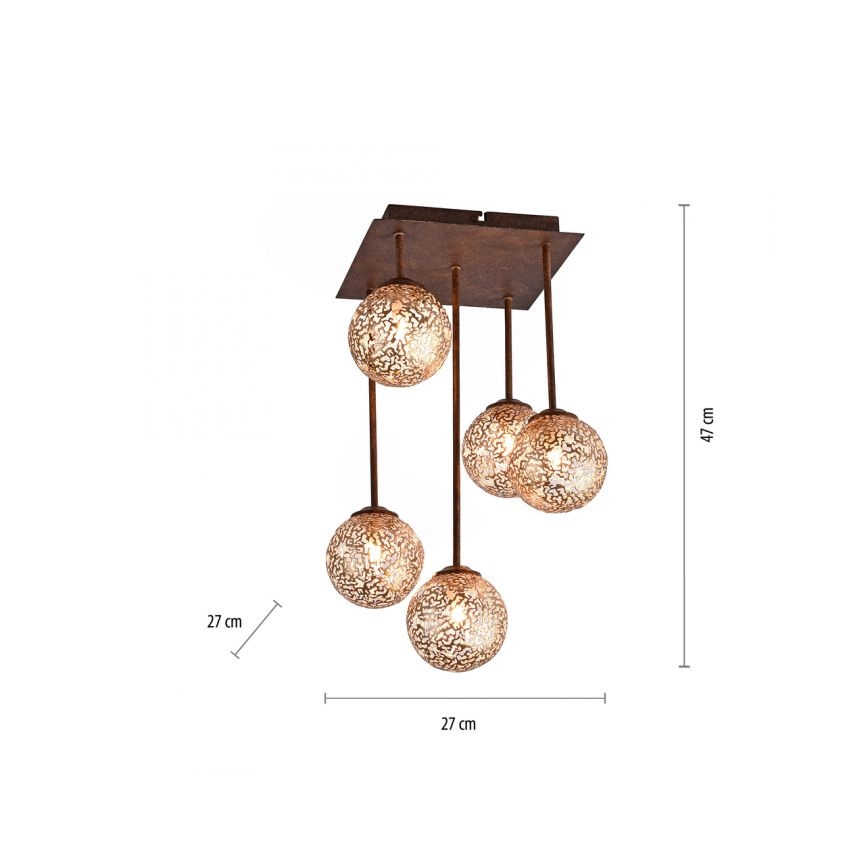 Paul Neuhaus 6234-48 - Висящ полилей GRETA 5xG9/40W/230V