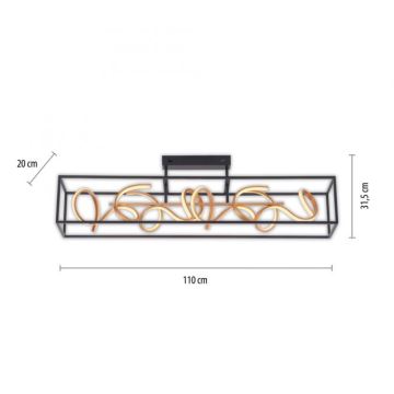 Paul Neuhaus 6473-18 - LED полилей с възможност за регулиране на светлината SELINA 4xLED / 10,2W / 230V