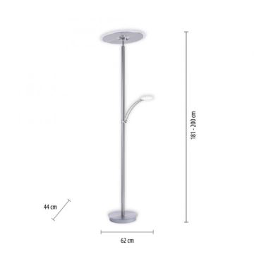 Paul Neuhaus 673-55 - LED Димируем лампион ARTUR 2xLED/21W+1xLED/6W/230V хром