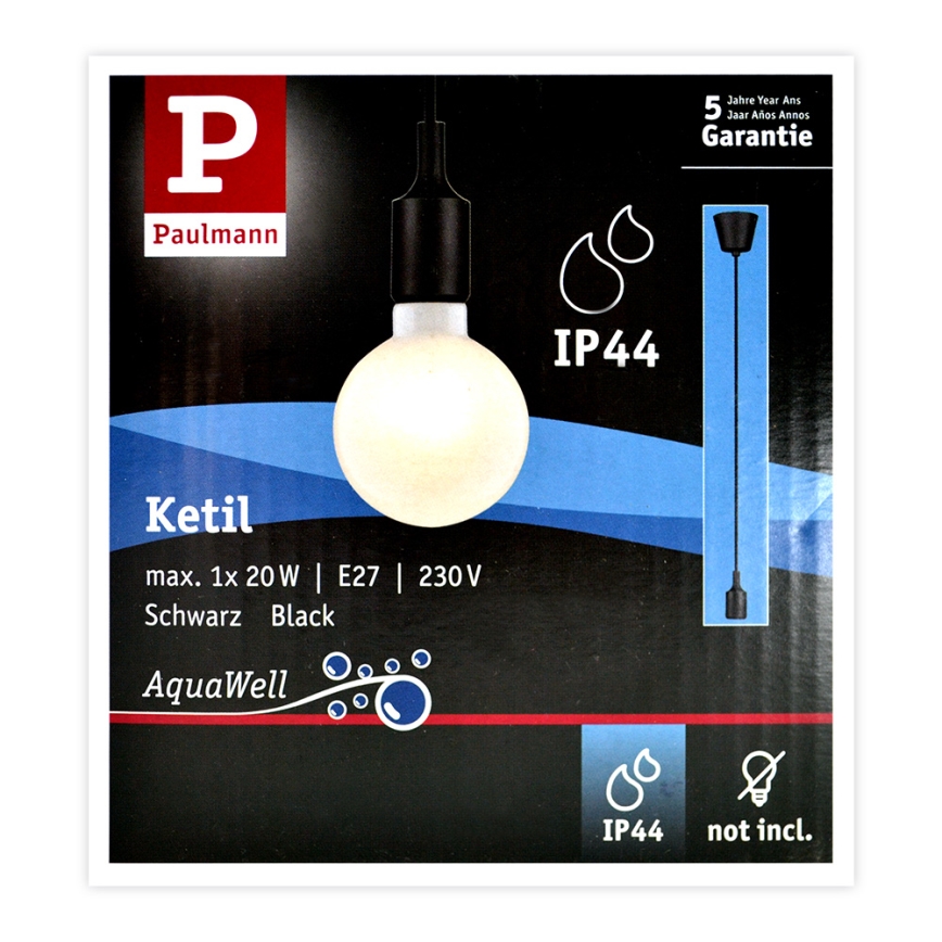 Paulmann 50346 - Захранващ кабел NEORDIC 1xE27/20W/230V IP44