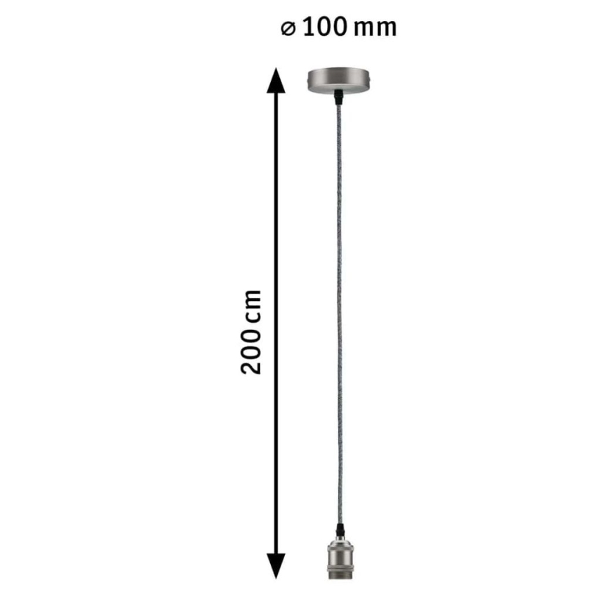 Paulmann 50385 - 1xE27/60W Захранващ кабел ELDAR 230V