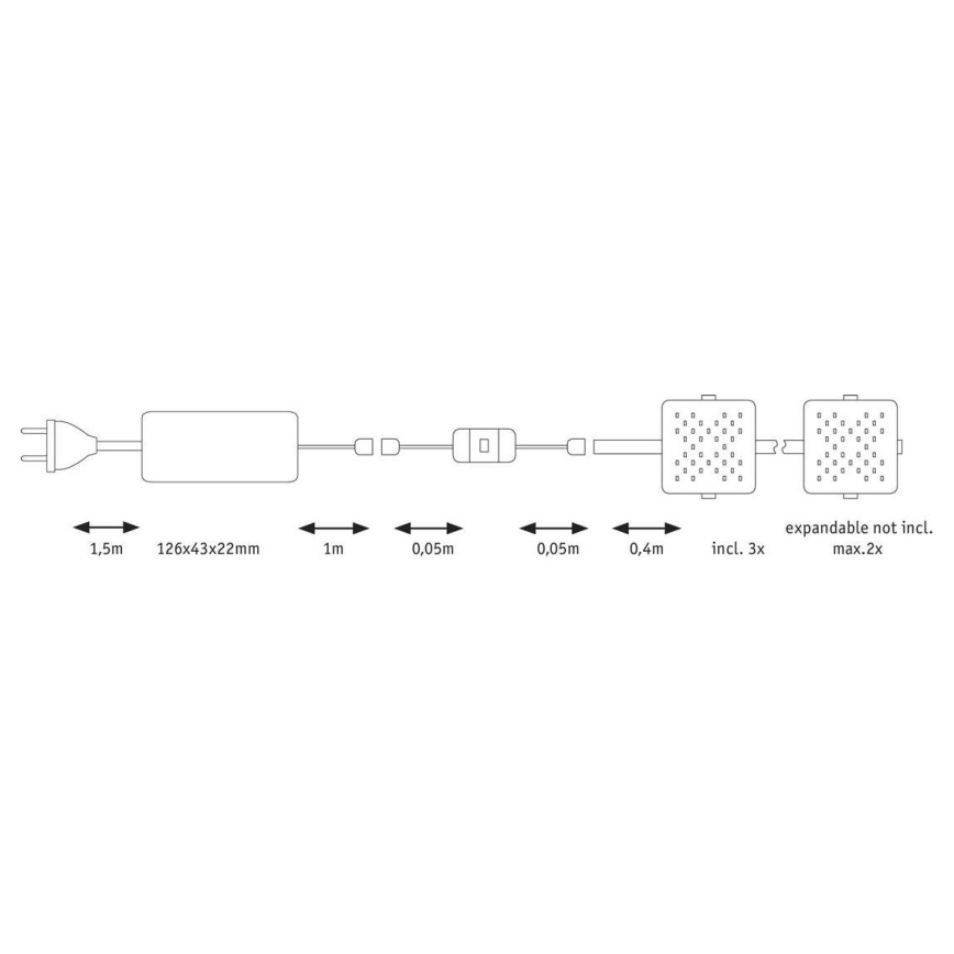 Paulmann 70710 - К-кт 3xLED/3,3W Осветление за мебели със сензор SOFTPAD 230V 2700K