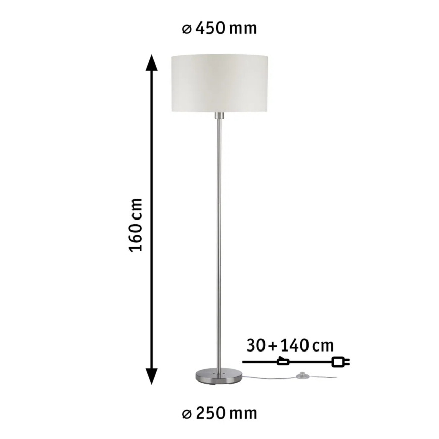 Paulmann 70922 - 1xE27/60W Лампион TESSA 230V