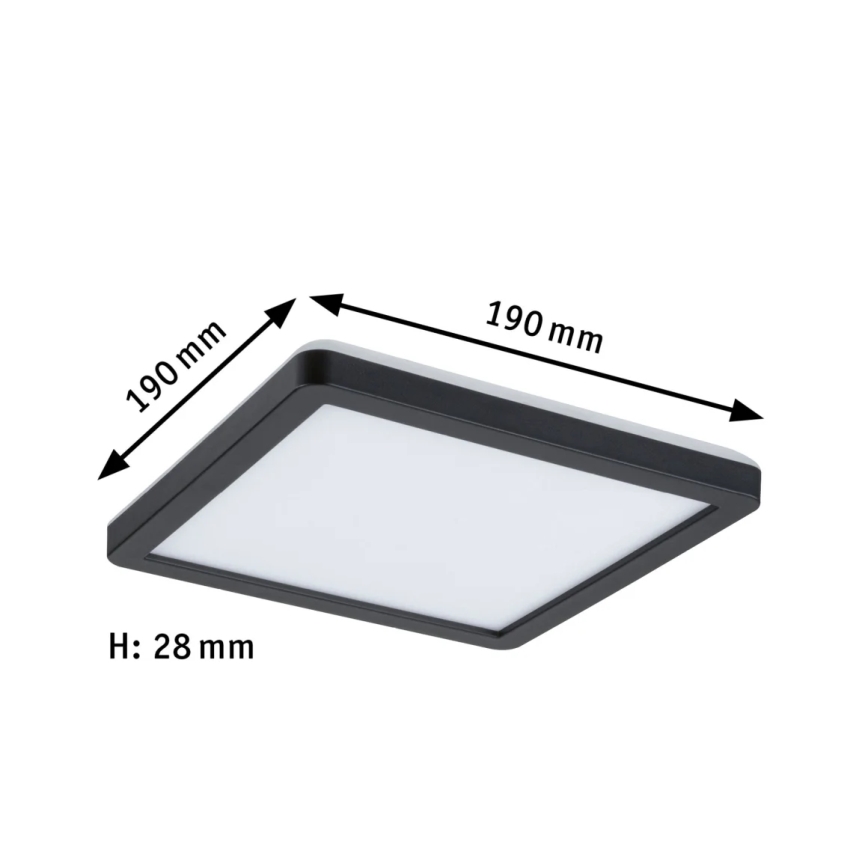 Paulmann 71014 - LED/11,2W Панел за повърхностен монтаж ATRIA 230V 4000K 19x19 см черен