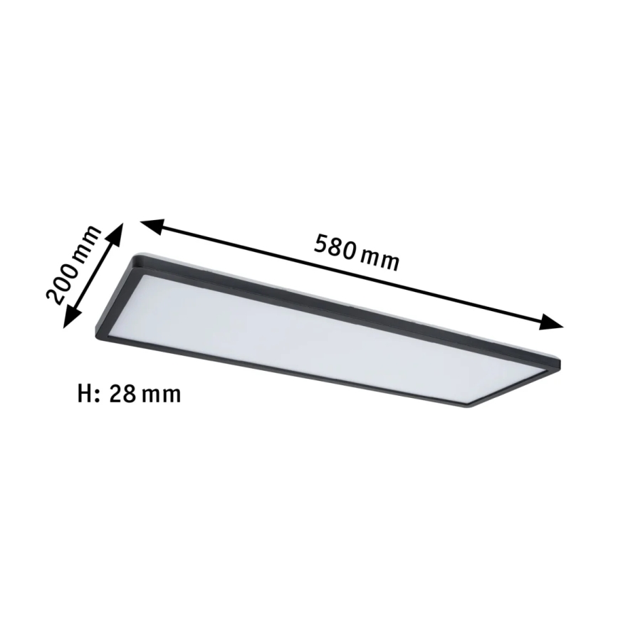 Paulmann 71017 - LED/22W Димируем панел ATRIA 230V 4000K 20x58 см черен