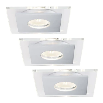 Paulmann 92727 - К-кт 3бр. LED-GU10/3,5W Лунички за окачен таван на баня PREMIUM LINE 230V