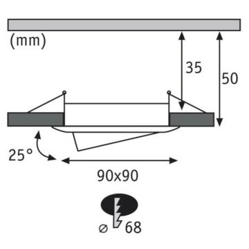 Paulmann 92774 - КОМПЛЕКТ 3x LED / 6.8W Таванна лампа за баня PREMIUM 230V