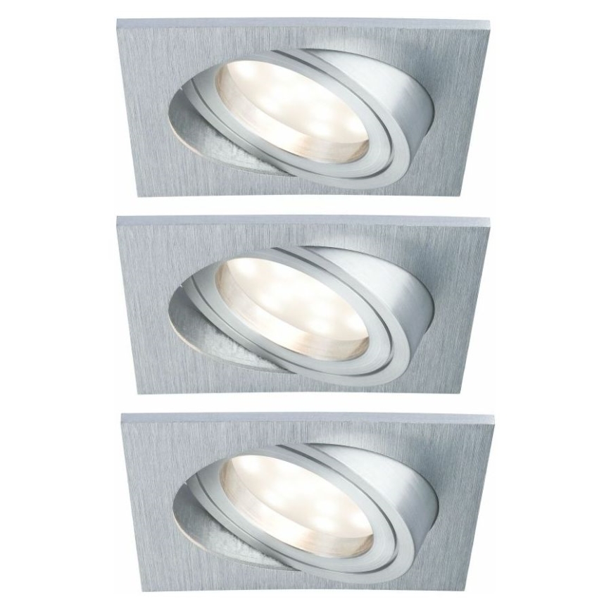 Paulmann 92839 - К-кт 3x LED/7W IP23 Димируема лампа за окачен таван на баня COIN 230V