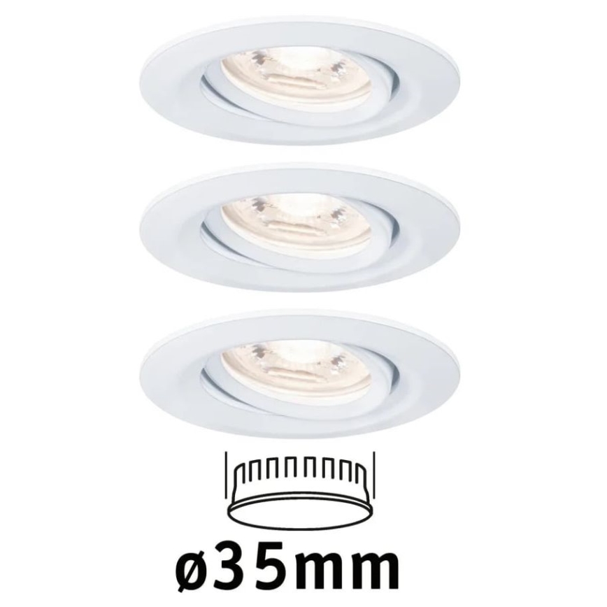 Paulmann 92971 - К-кт 3x LED/4,2W IP23 Димируема лампа за окачен таван на баня NOVA 230V