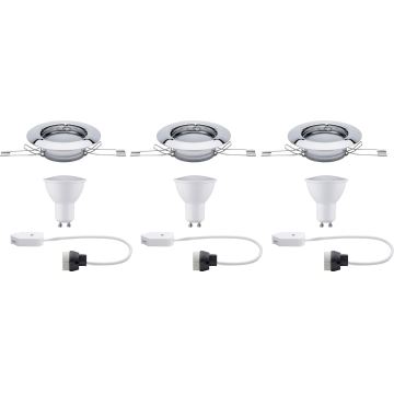 Paulmann 93657 - КОМПЛЕКТ 3x LED/GU10/4,5W Вградено осветление за окачен таван 230V