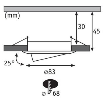 Paulmann 93966 - К-кт 3 бр. LED/7W IP23 Димируеми лунички за баня COIN 230V