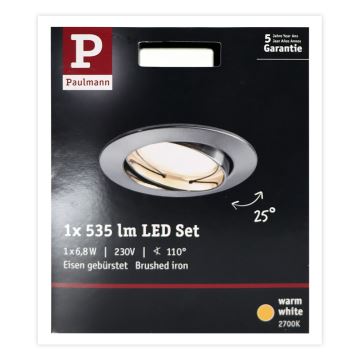 Paulmann 93979 - LED/6,8W IP23 Луничка за баня COIN 230V