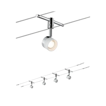 Paulmann 94080 - К-кт 4xLED/4,8W Спот за релсова система STAGE 230V лъскав хром