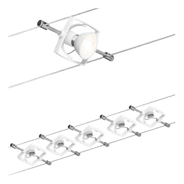 Paulmann 94149 - К-кт 5xGU5,3/10W Спот за релсова система TECH 230V бял