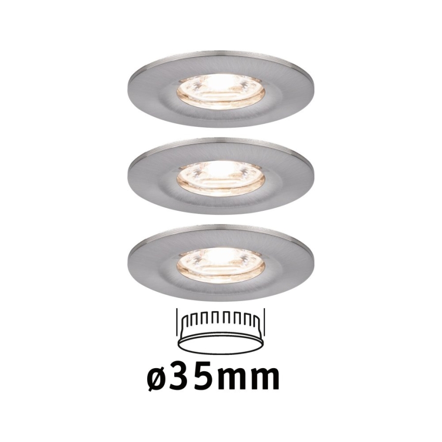 Paulmann 94301 - К-кт 3x LED/4W IP44 Лампа за вграждане в баня NOVA 230V