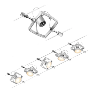 Paulmann 94430 - К-кт 5xGU5,3/10W Спот за релсова система MAC 230V матов хром