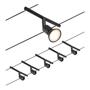 Paulmann 94446 - К-кт 5xGU5,3/10W Спот за релсова система SALT 230V черен