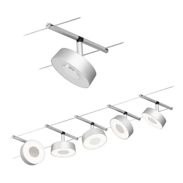 Paulmann 94475 - К-кт 5xLED/5W Спот за релсова система CIRCLE 230V матов хром