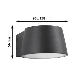 Paulmann 94713 - LED/6W IP44 Екстериорен аплик CAPERA 230V