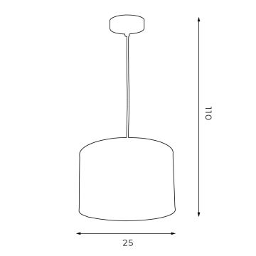 Пендел ARDEN 1xE27/60W/230V Ø 25 см лилав/златист