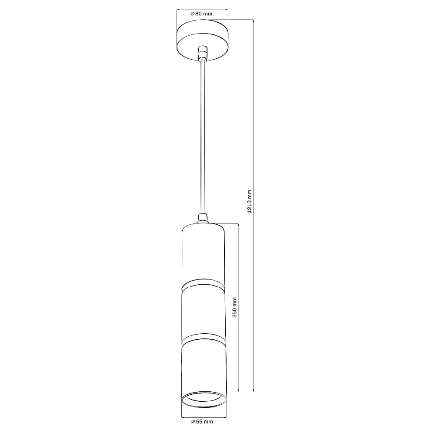 Пендел BAMBOO 1xGU10/10W/230V бял