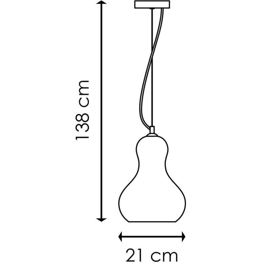 Пендел BELLO 1xE27/40W/230V Ø 21 см меден