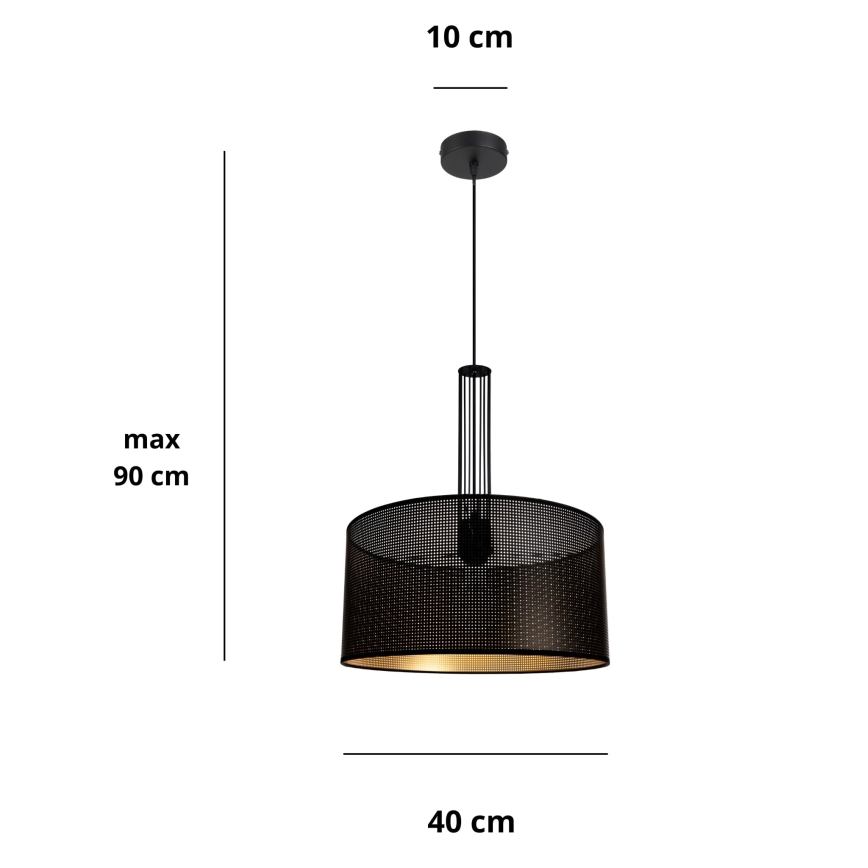 Пендел ELIS 1xE27/60W/230V Ø 40 см