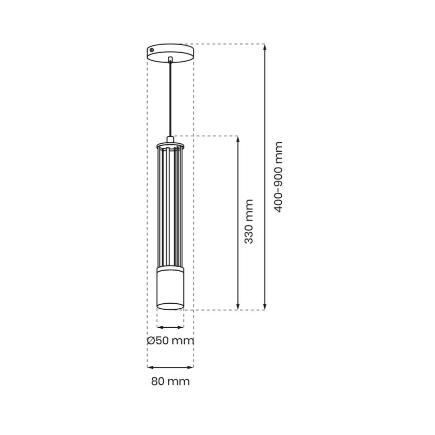 Пендел ESTILO 1xGU10/40W/230V черен