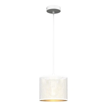 Пендел LOFT SHADE 1xE27/60W/230V Ø 18 см бял/златист