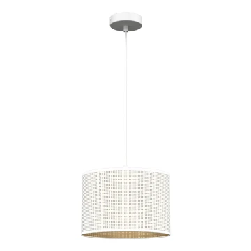 Пендел LOFT SHADE 1xE27/60W/230V Ø 25 см бял/златист