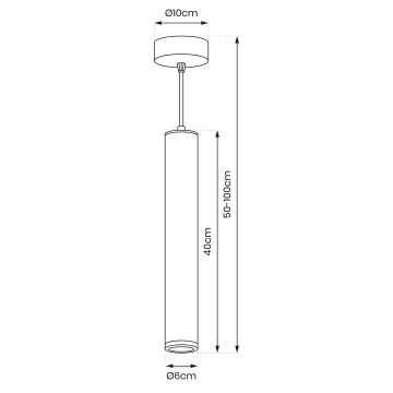 Пендел PORTER 1xGU10/8W/230V черен