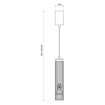 Пендел VERTICAL 1xGU10/8W/230V черен