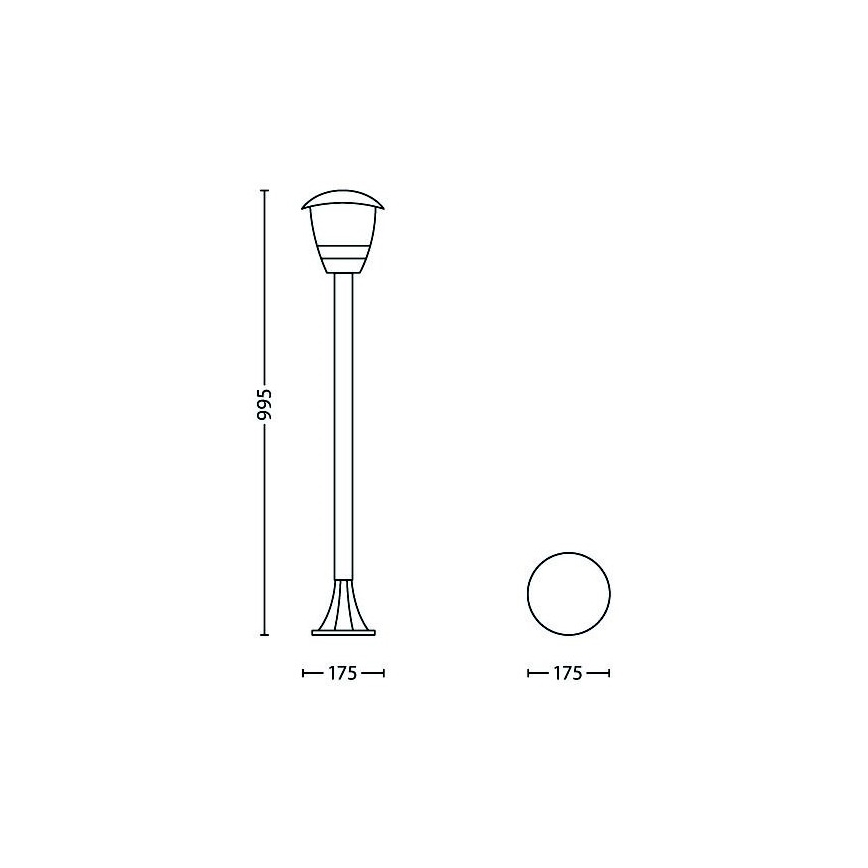 Philips - Екстериорна лампа 1xE27/60W/230V IP44