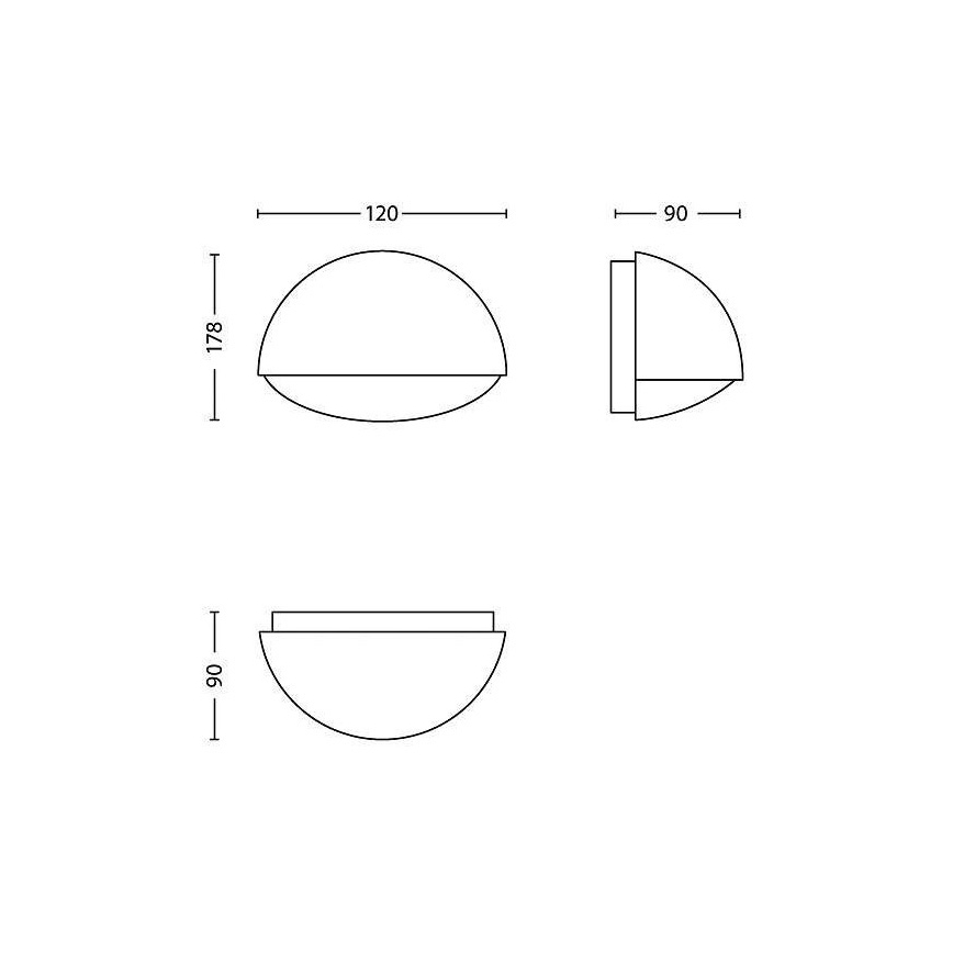 Philips - LED Екстериорен аплик 1xLED/3W/230V IP44