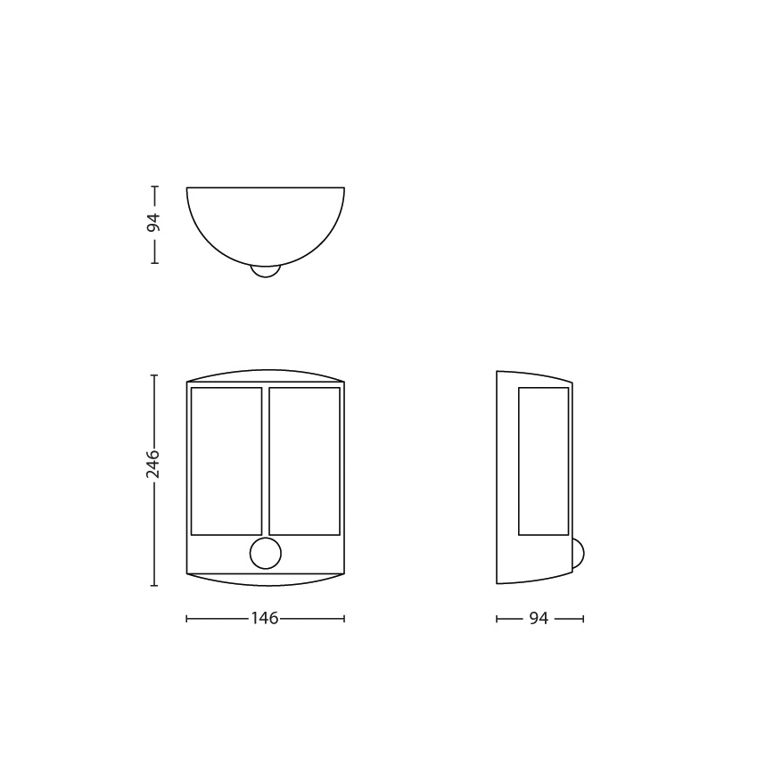 Philips - LED Екстериорна лампа на сензор LED/6W IP44