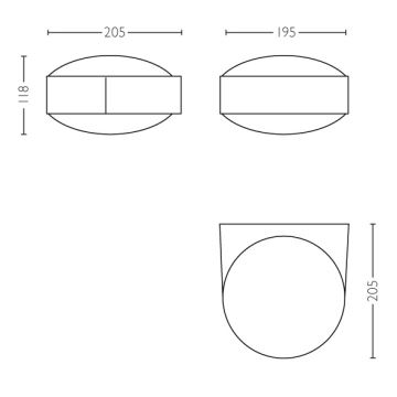 Philips - Екстериорна Стенна лампа E27/42W IP44