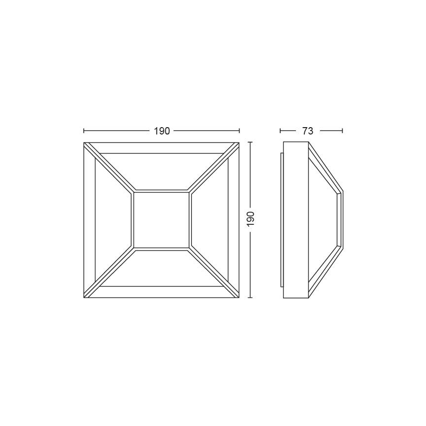 Philips - LED Екстериорен аплик LED/12W IP44