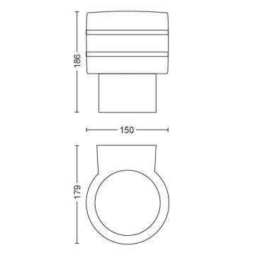 Philips - LED Димируем екстериорен аплик Hue TUAR 1xE27/9,5W IP44