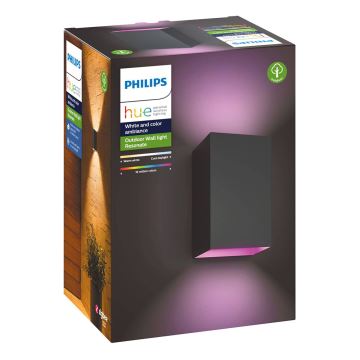 Philips - LED RGBW Димируем екстериорен аплик Hue RESONATE 2xLED/8W/230V 2000-6500K IP44